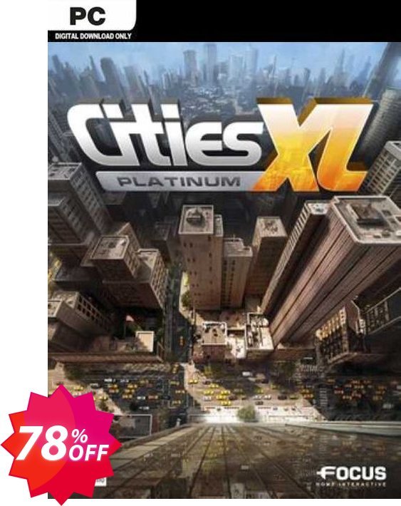 Cities XL Platinum PC Coupon code 78% discount 