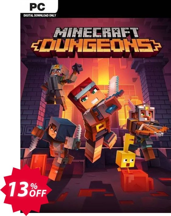 Minecraft Dungeons PC, Steam  Coupon code 13% discount 