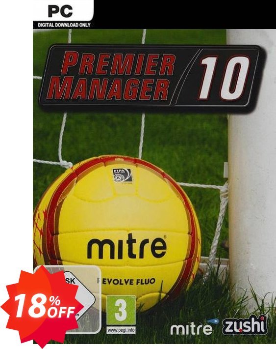 Premier Manager 10 PC Coupon code 18% discount 