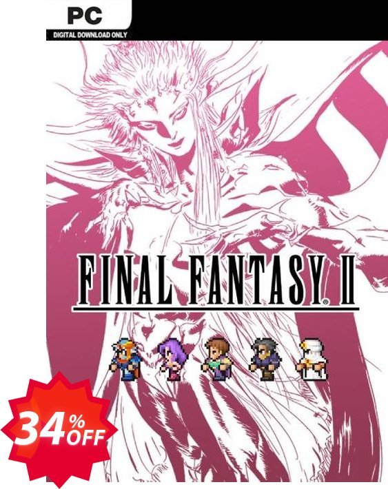 Final Fantasy II Pixel Remaster PC Coupon code 34% discount 