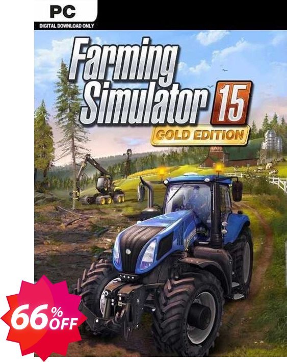 Farming Simulator 15 Gold Edition PC Coupon code 66% discount 