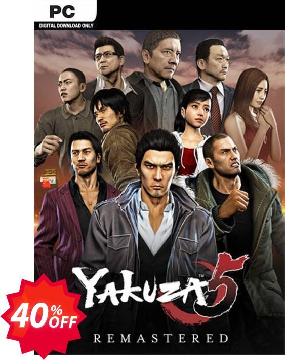 Yakuza 5 Remastered PC Coupon code 40% discount 