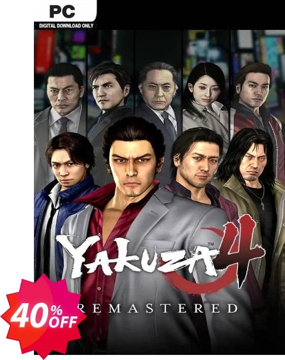 Yakuza 4 Remastered PC Coupon code 40% discount 