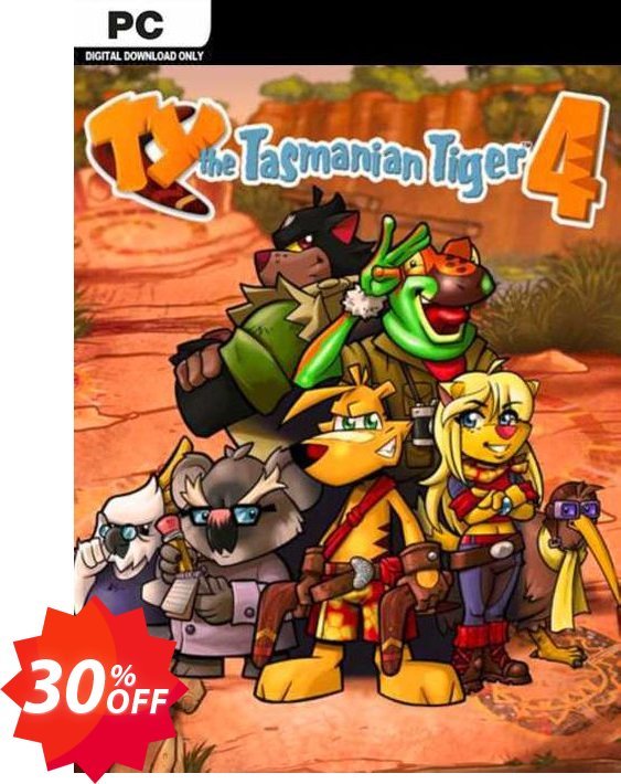 TY the Tasmanian Tiger 4 PC Coupon code 30% discount 