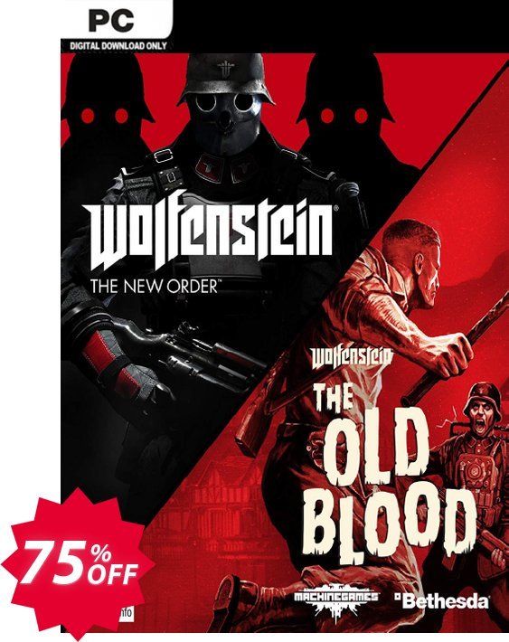 Wolfenstein The New Order and The Old Blood Double Pack PC Coupon code 75% discount 