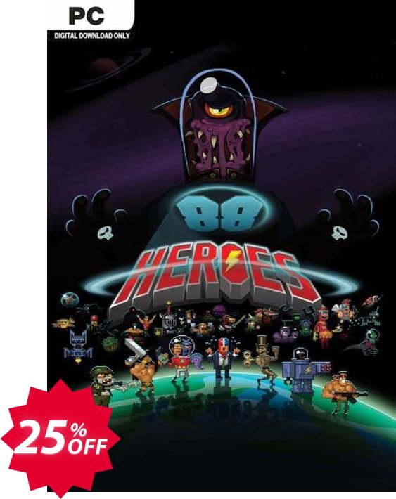 88 Heroes PC Coupon code 25% discount 