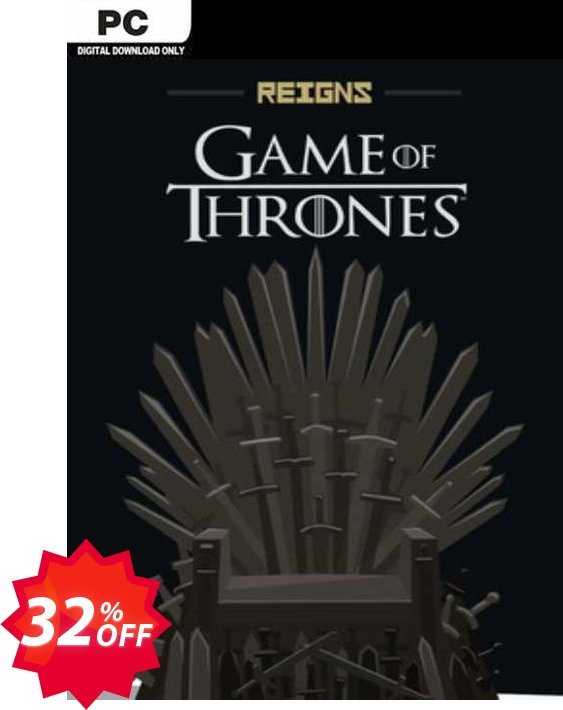 Reigns: Game of Thrones PC Coupon code 32% discount 