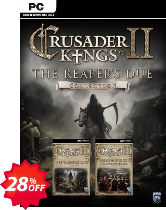Crusader Kings 2 - The Reaper's Due Collection PC Coupon code 28% discount 