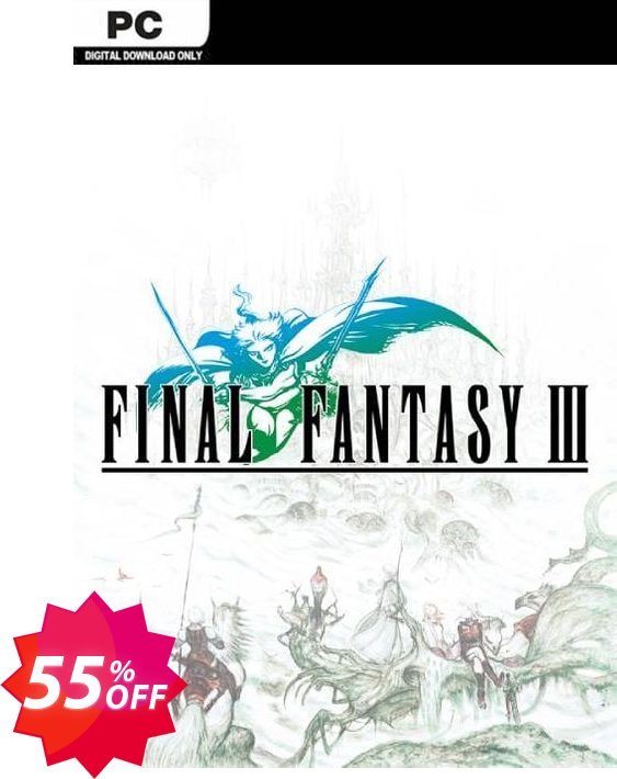 Final Fantasy III PC Coupon code 55% discount 