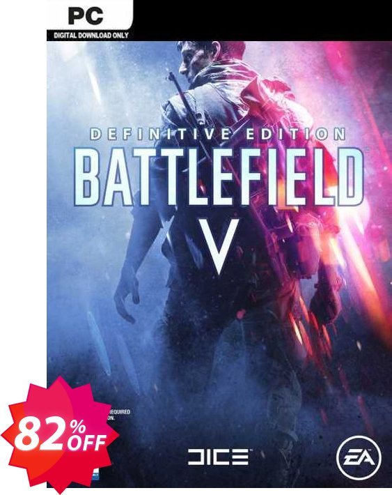 Battlefield V Definitive Edition PC, EN  Coupon code 82% discount 