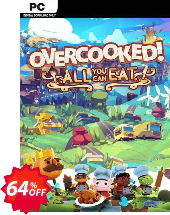 Overcooked! All You Can Eat PC Coupon code 64% discount 