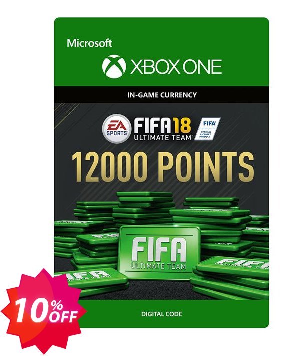 Fifa 18 - 12000 FUT Points, Xbox One  Coupon code 10% discount 