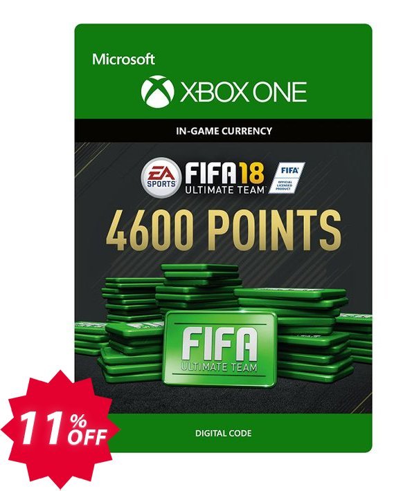Fifa 18 - 4600 FUT Points, Xbox One  Coupon code 11% discount 