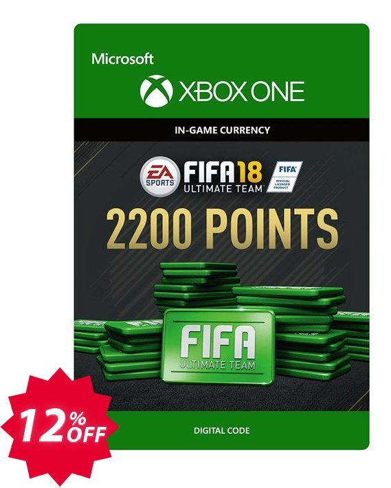 Fifa 18 - 2200 FUT Points, Xbox One  Coupon code 12% discount 