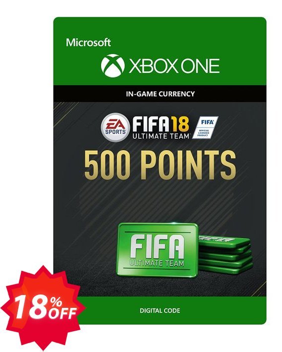 Fifa 18 - 500 FUT Points, Xbox One  Coupon code 18% discount 