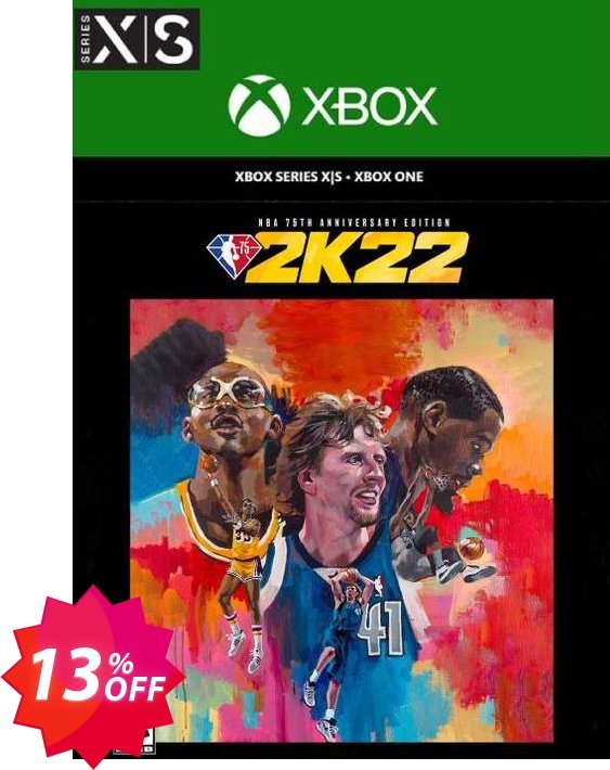 NBA 2K22 NBA 75th Anniversary Edition Xbox One & Xbox Series X|S, WW  Coupon code 13% discount 