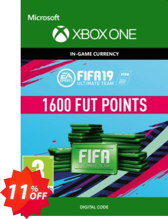 Fifa 19 - 1600 FUT Points, Xbox One  Coupon code 11% discount 