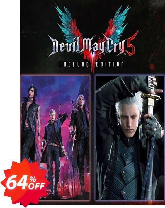 Devil May Cry 5 Deluxe + Vergil PC Coupon code 64% discount 