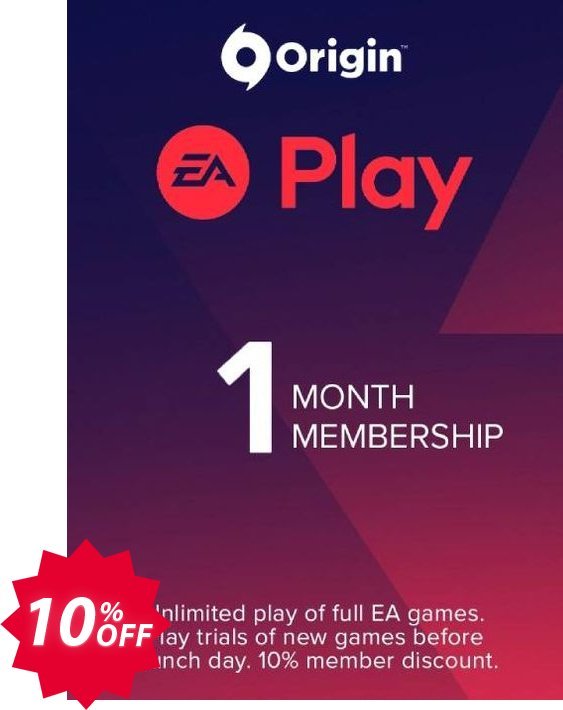EA Play Pro, EA Access Monthly PC Coupon code 10% discount 