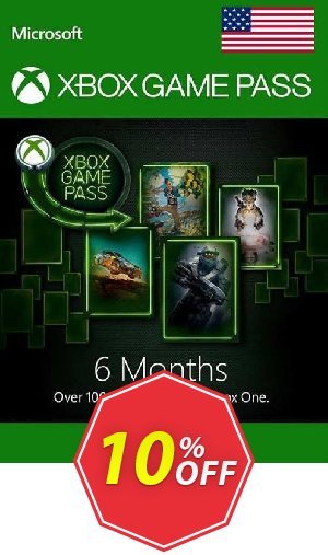 6 Month Xbox Game Pass Xbox One, USA  Coupon code 10% discount 
