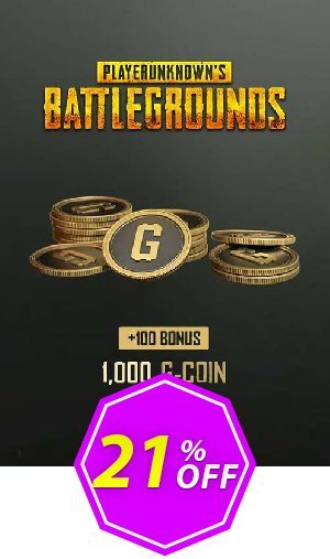 PlayerUnknowns Battlegrounds 1100 G-Coins Xbox Coupon code 21% discount 