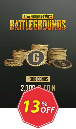 PlayerUnknowns Battlegrounds 2300 G-Coins Xbox Coupon code 13% discount 