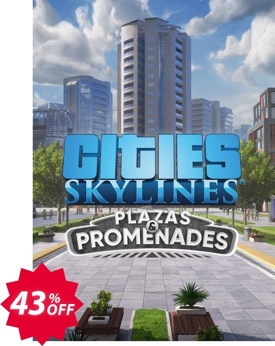 Cities: Skylines - Plazas & Promenades PC - DLC Coupon code 43% discount 