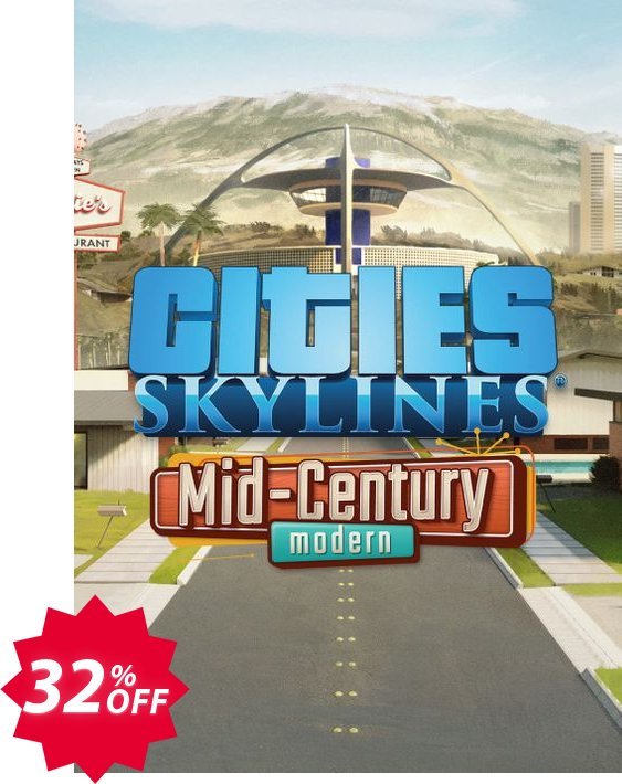 Cities: Skylines - Content Creator Pack: Mid-Century Modern PC - DLC Coupon code 32% discount 