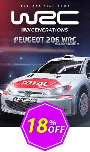 WRC Generations - Peugeot 206 WRC 2002 PC - DLC Coupon code 18% discount 