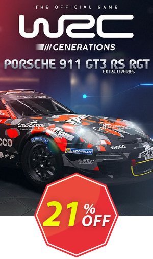 WRC Generations - Porsche 911 GT3 RS RGT Extra liveries PC - DLC Coupon code 21% discount 