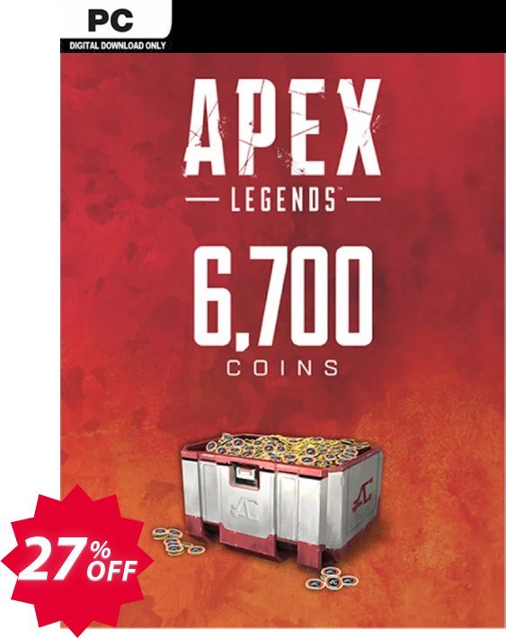 Apex Legends 6700 Coins VC PC Coupon code 27% discount 