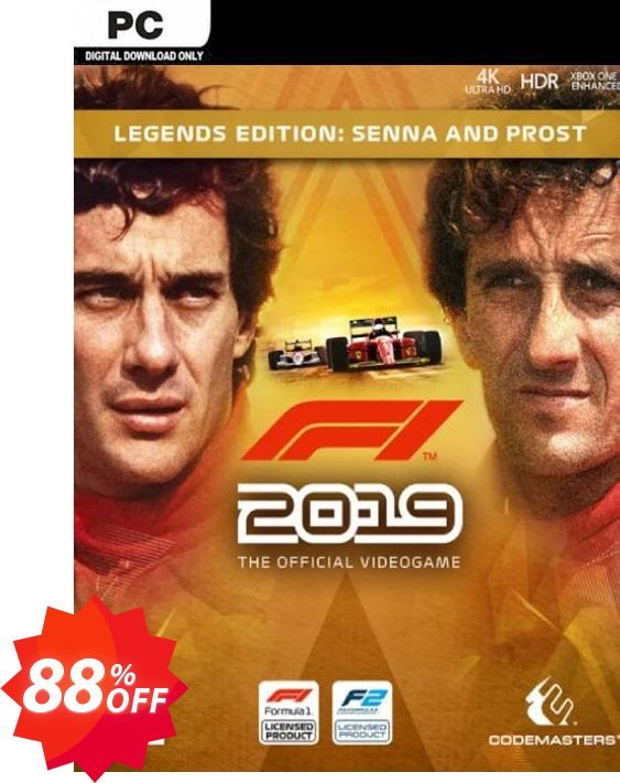 F1 2019 Legends Edition PC Coupon code 88% discount 