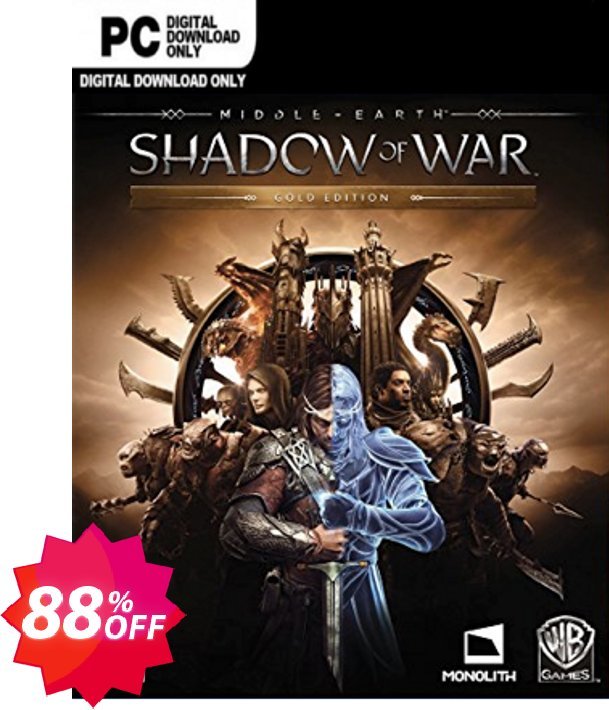 Middle-earth Shadow of War Gold Edition PC Coupon code 88% discount 