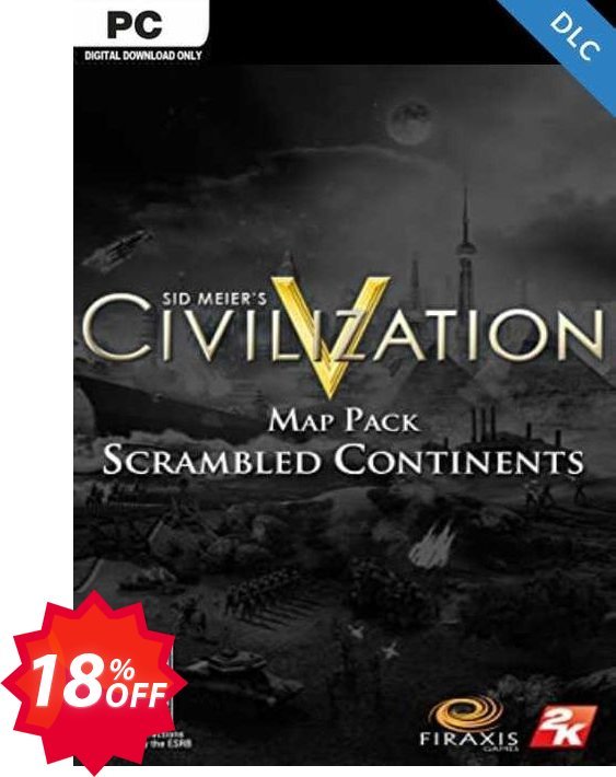 Civilization V Scrambled Continents Map Pack PC Coupon code 18% discount 