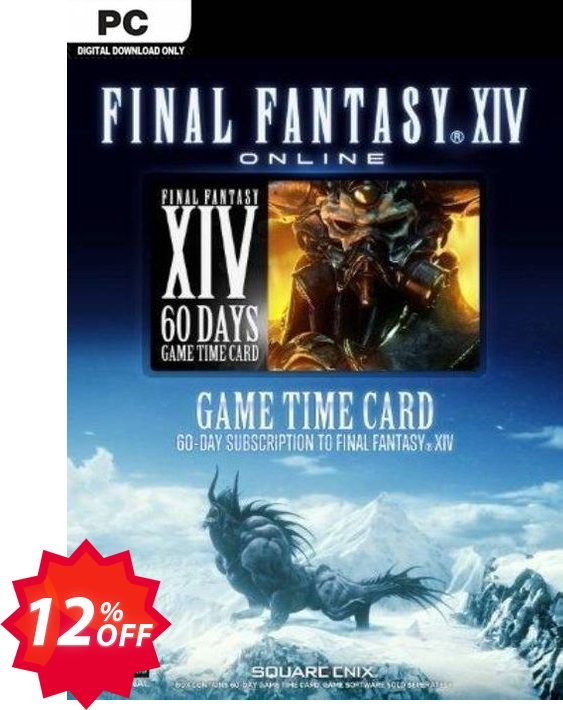 Final Fantasy XIV 14: A Realm Reborn 60 Day Time Card PC Coupon code 12% discount 