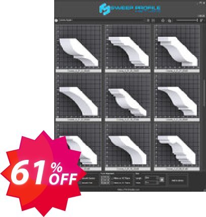 K-studio Sweep Profile Crown Moldings Bundle Coupon code 61% discount 