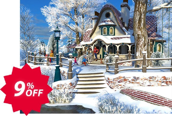 3PlaneSoft Winter Cottage 3D Screensaver Coupon code 9% discount 