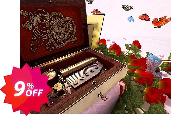 3PlaneSoft Valentine Musicbox 3D Screensaver Coupon code 9% discount 