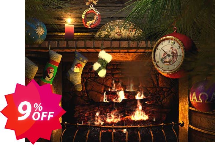 3PlaneSoft Fireside Christmas 3D Screensaver Coupon code 9% discount 