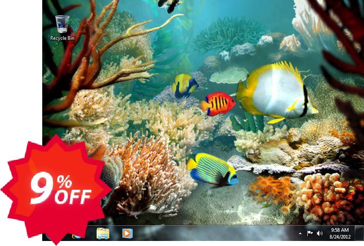 3PlaneSoft Tropical Fish 3D Screensaver Coupon code 9% discount 