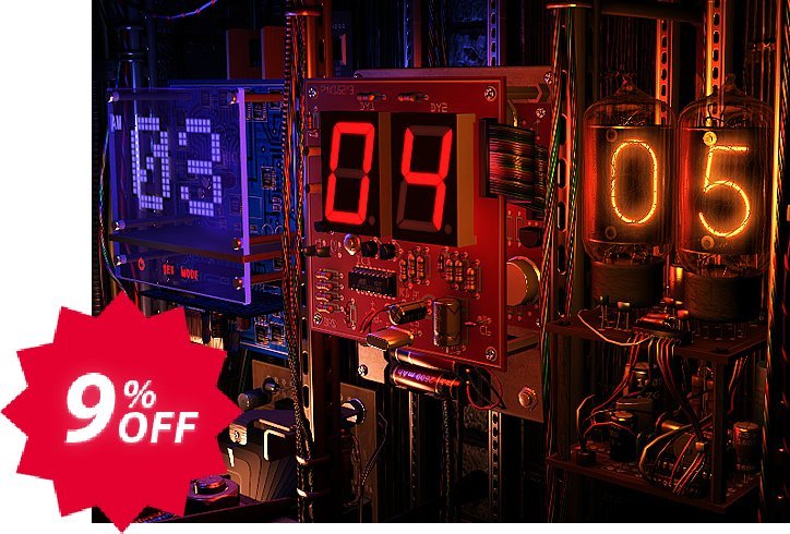 3PlaneSoft Digital Clock 3D Screensaver Coupon code 9% discount 