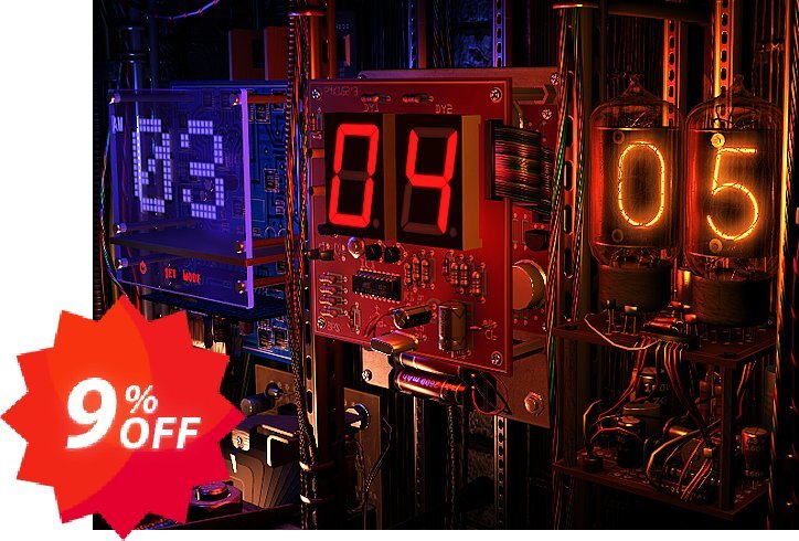 3PlaneSoft Digital Clock 3D Screensaver Coupon code 9% discount 