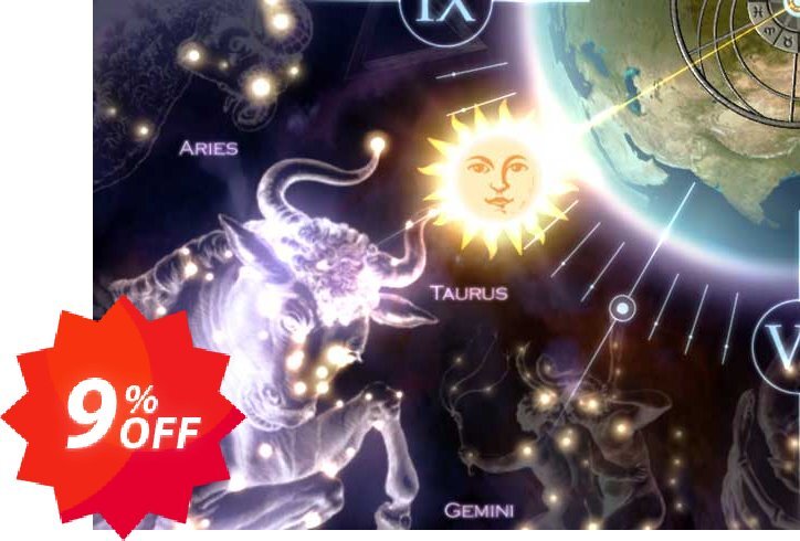 3PlaneSoft Zodiac Clock 3D Screensaver Coupon code 9% discount 