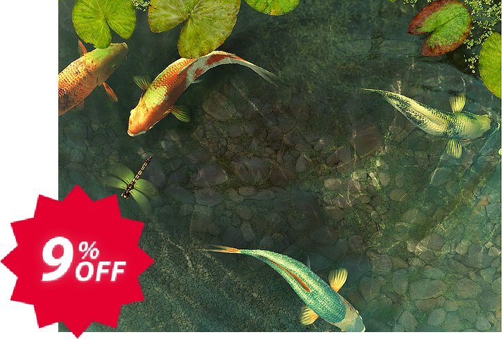 3PlaneSoft Koi Fish 3D Screensaver Coupon code 9% discount 