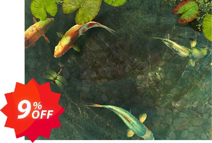 3PlaneSoft Koi Fish 3D Screensaver Coupon code 9% discount 