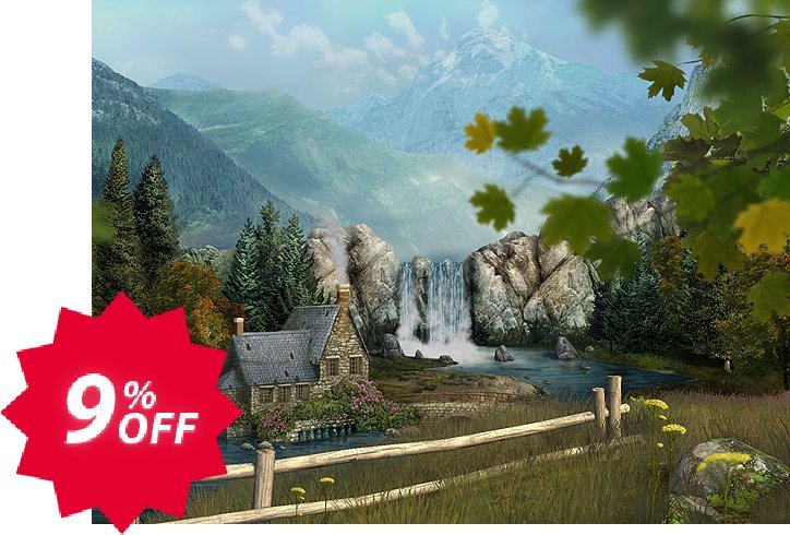 3PlaneSoft Mountain Waterfall 3D Screensaver Coupon code 9% discount 