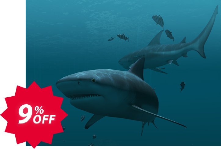 3PlaneSoft Sharks 3D Screensaver Coupon code 9% discount 