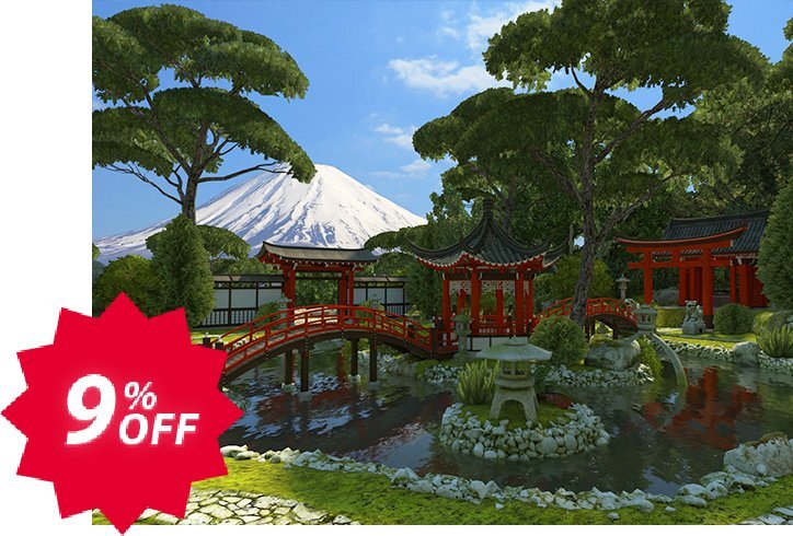 3PlaneSoft Japanese Garden 3D Screensaver Coupon code 9% discount 