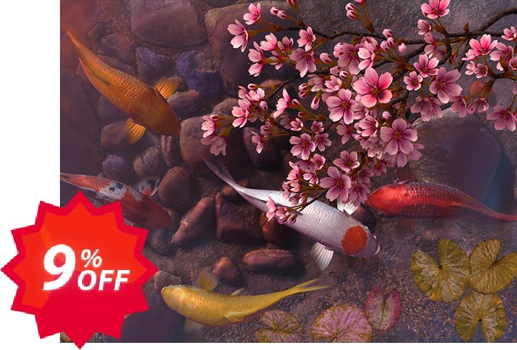 3PlaneSoft Koi Pond - Sakura 3D Screensaver Coupon code 9% discount 
