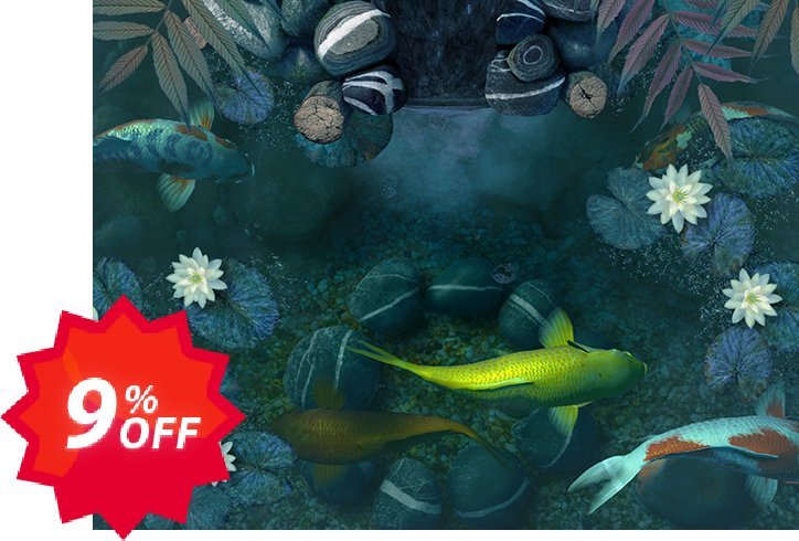 3PlaneSoft Koi Pond - Waterfall 3D Screensaver Coupon code 9% discount 